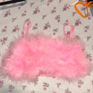 Fluffy Pink crop top